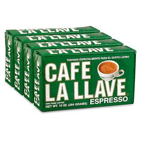 Café La Llave エスプレッソ、細挽き、100% ピュアコーヒー、ダークロースト、リッチで香り高い、4 10 オンスブリック Cafe La Llave Caf La Llave Espresso, Fine Grind, 100% Pure Coffee, Dark Roast, Rich and Aromatic, 4, 10-Ounce