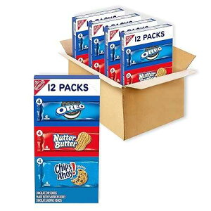 Nabisco Cookies Variety Pack, OREO, Nutter Butter, CHIPS AHOY!, 48 Snack Packs (4 Boxes)