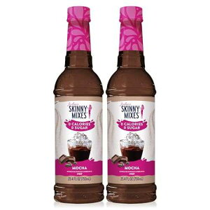 Jordan's Skinny Mixes Sugar Free Coffee Syrup, Mocha Coffee Flavoring Syrup, Zero Calorie Drink Mix, Lattes, Baking, Protein Shake or Cocktail, Dairy & Gluten Free, Kosher, 25.4 Fl Oz, 2 Pack