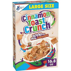 Cinnamon Toast Crunch Breakfast Cereal, Crispy Cinnamon Cereal, Large Size, 16.8 oz