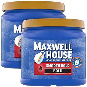Maxwell House �X���[�X �{�[���h �O���E���h �R�[�q�[�A26.7 �I���X�� (2 �p�b�N) Maxwell House Smooth Bold Dark Roast Ground Coffee (2 ct Pack, 26.7 oz Canisters)