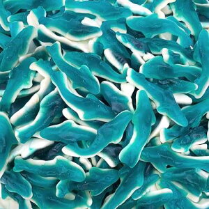 LAETAFOOD Blue Sharks Gummy Candy | 2 Pound Pack | Blue Raspberry and Marshmallow Flavor