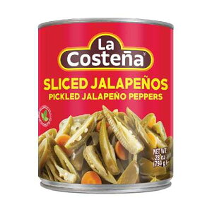 La Costena La Coste a Sliced Jalapeno Peppers - Pickled Jalapenos - Jalapeno Pepper - Hot Peppers for Mexican Food, Guacamole, Spicy Nacho & Taco Toppings, Enchiladas & Salsa - 28oz, 1 Pack Canned Jalapenos