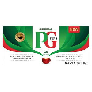 PG Tips Premium Black Tea For a Classic Caffeinated Beverage, Black Tea Bags, 40 Total Bags