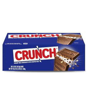 CRUNCH Full-Size Candy Bar, Creamy Milk Chocolate with Crunchy Crisped Rice, 36 Individually Wrapped Bars, 1.55 oz Each