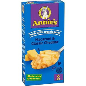 Annie's Homegrown Annie's Macaroni and Classic Cheddar with Organic Pasta, Made with Real Cheese, Dinner Side or Snack, 6 oz