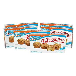 Drake's Drake�fs Coffee Cakes with Cinnamon Streusel Topping, 48 Individually Wrapped Cakes, 8 Count, Pack of 6