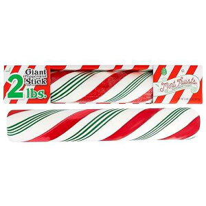 �W���C�A���g �L�����f�B �P�[�� �y�p�[�~���g �~���g �c�C�X�g �X�e�B�b�N 2 �|���h Atkinson's Mint Twists Giant 2 lb. Peppermint Stick - Peppermint Red & White Candy - Gluten Free, Kosher, Vegan - Great for Gifting, Craft