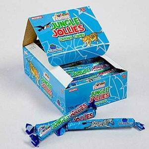 �A���o�[�g�̃W�����O�� �W�����[�Y �u���[ ���Y�x���[ 48�J���b�g�B Albert's Jungle Jollies Blue Raspberry 48ct.