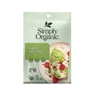 Simply Organic Ranch�A�F��I�[�K�j�b�N�A�O���e���t���[ | 1�I���X | 12�p�b�N Simply Organic Ranch, Certified Organic, Gluten-Free | 1 oz | Pack of 12