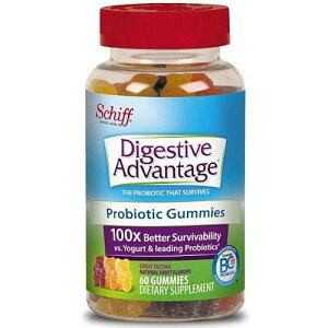 Digestive Advantage �v���o�C�I�e�B�b�N�O�~�A60 �� (6 �p�b�N) Digestive Advantage 3-in-1 Natural Fruit Flavors Probiotic Gummies for Women & Men Occasional Bloating, Minor Abdominal Discomfort & Gut Health, 60 Count Gumm