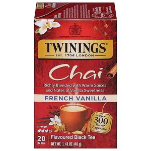 �g���C�j���O �I�u �����h�� �t�����` �o�j�� �`���C �e�B�[�o�b�O 1.41 �I���X - 1 �� Twinings French Vanilla Chai Black Tea Individually Wrapped Bags, 20 Count (Pack of 1), Warm, Sweet & Spicy, Caffeinated, Enjoy Hot