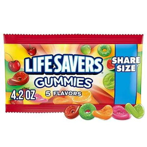 ���C�t�Z�[�o�[�Y �O�~ 5 �t���[�o�[ �p�E�`�A4.2 �I���X (15 �p�b�N) Life Savers Lifesavers Gummies Five Flavor Pouches, 4.2 Ounce (Pack of 15)