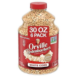 Orville Redenbacher's Popcorn Kernels, White Corn, 6g Fiber Per Serving, 30 oz. (Pack of 6)