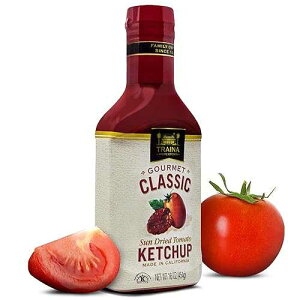 Traina Home Grown �N���V�b�N �T���h���C�g�}�g �P�`���b�v 16 �I���X Traina Home Grown Gourmet Classic Ketchup - No Corn Syrup, Non GMO, 16 oz bottle