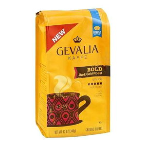 Gevalia Kaffe �҂����R�[�q�[ �{�[���h �_�[�N�S�[���h ���[�X�g�A12 �I���X (6 �p�b�N) Gevalia Kaffe Ground Coffee Bold Dark Gold Roast, 12 OZ (Pack of 6)