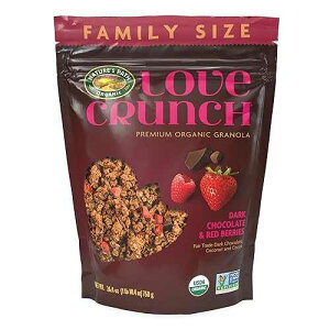 Love Crunch Organic Dark Chocolate & Red Berries Granola, 26.4 oz (Pack of 1), Non-GMO, Fair Trade, by Nature's Path