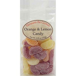 �w���}�� �U �W���[�}�� �I�����W & ������ �n�[�h �L�����f�B 150g (5.29�I���X) Hermann the German Orange & Lemon Hard Candy 150g (5.29oz)