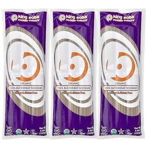 King Soba Noodle Culture 3-PACK, 100% Buckwheat Pasta Noodles, Organic & Gluten-Free- 1.65lbs/ 3 servings per package