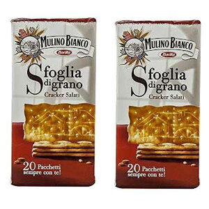 Mulino Bianco: �uSfoglia di Grano�v�����N���b�J�[ - 17.63 �I���X (500g) 2 �p�b�N [�C�^���A�A��] Mulino Bianco: Sfoglia di Grano Salted Crackers - 17.63 Oz (500g) Pack of 2 [ Italian Import ]
