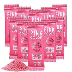 Color Kitchen Plant-Based Pink Food Coloring Powders, Natural Colors, No Artificial Dyes, Gluten Free, Kosher, Vegan (Pack of 10)