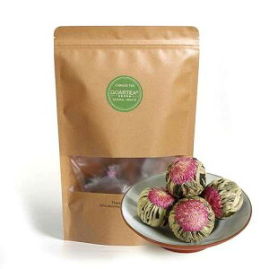 GOARTEA 12 �V�R����J�ԊJ�ԉԌ|�p�I�Ȓ����Β��{�[�� GOARTEA Blooming Tea Flowers - 12pcs Individually Sealed Flowering Balls - Hand-Tied Natural Green Tea Leaves & Edible Flowers - Gifts For Tea Lovers
