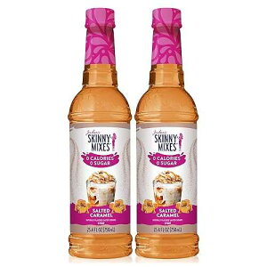 Jordan's Skinny Mixes Jordan s Skinny Mixes Sugar Free Coffee Syrup, Salted Caramel Coffee Flavoring Syrup, Zero Calorie Drink Mix, Lattes, Baking, Protein Shake or Cocktail, Dairy & Gluten Free, Kosher, 25.4 Fl