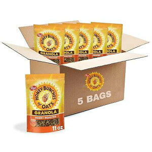 �|�X�g�n�j�[�I�[�c�̖[ �n�j�[���[�X�g�O���m�[���V���A���ƃX�i�b�N�A�ǎ��ȑ@�ی��A�S�����H�p�V���A�����A11�I���X (5�p�b�N) (88679) Honey Bunches of Oats Honey Roasted Granola Cereal, 11 OZ Bag (Pac