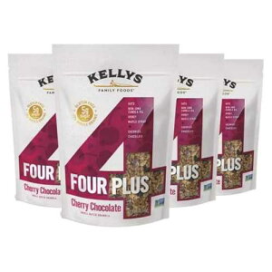 Kelly's Four Plus Kellys Four Plus Granola Cereal | Cherry Chocolate Healthy Granola for Yogurt | Hand Made Snacks for Breakfast - 12 oz (Pack of 4)