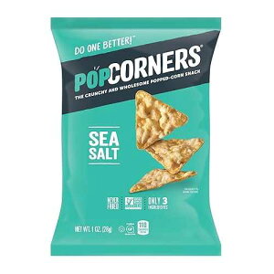 POPCORNERS �V�[�\���g �|�b�v�R�[���X�i�b�N�A�O���e���t���[�A���`�q�g�݊����A�V���O���T�[�u 1�I���X�o�b�O (40�p�b�N) POPCORNERS Sea Salt Popped Corn Snacks, Gluten Free, Non-GMO, Single-Serve 1oz bags (P