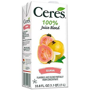 Ceres 100% All Natural Pure Fruit Juice Blend, Guava - Gluten Free, Rich in Vitamin C, No Added Sugar or Preservatives, Cholesterol Free - 33.8 FL OZ (Pack of 12)