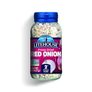 Litehouse �t���[�Y�h���C���b�h�I�j�I���A0.60 �I���X Litehouse Freeze Dried Red Onion - Fresh Red Onion Substitute, Gluten Free, Vegetarian, Keto, Non-GMO, No Refrigeration Required, Seasonings for Cooking - 0.60 Oz