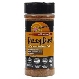 Dizzy Pig BBQ ���ړI���M�����[ �O���C���h ���u �X�p�C�X - 7.8 �I���X Dizzy Pig Dizzy Dust All-Purpose Barbecue Seasoning Rub (8oz. Shaker) - Seasons 30+lbs of Food - Hand Made in the USA - MSG Free, Gluten Free