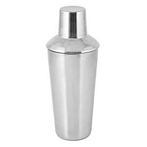 True Retro Stainless Steel Cocktail Shaker, Cold Brew Cocktails, Margarita, Whiskey Sour, Elegant Espresso Martini Shaker with Strainer and Jigger Cap, Home Bar Tools, Bartender Gifts, 34 oz, Silver