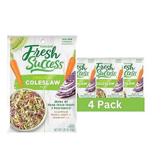 Concord Foods �R�[���X���[ �~�b�N�X (4 �p�b�N) 1.87 �I���X �p�b�N Concord Foods All-American Coleslaw Seasoning Mix, Tangy, Sweet-Tart Blend for Creamy Coleslaw - Just Add Cabbage and Mayonnaise! 1.87 Ounce Pack of 4
