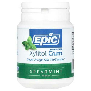 Epic Dental, �K�� �L�V���g�[�� �X�y�A�~���g�A50 �� Epic Dental, Gum Xylitol Spearmint, 50 Count