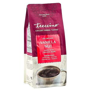 Teeccino Vanilla Nut Chicory Coffee Alternative - Ground Herbal Coffee That�fs Prebiotic, Caffeine Free & Acid Free, Medium Roast, 11 Ounce