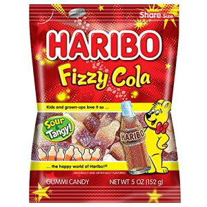 �n���{�[ �O�~ �L�����f�B�A�t�B�W�[ �R�[���A5 �I���X Haribo Gummi Candy, Fizzy Cola, 5 Ounce