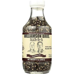 Williamson Bros., �e�҂��u���b�N�y�b�p�[�o�[�x�L���[�\�[�X�A8�t�ʃI���X Williamson Bros. Bar-B-Q Williamson Bros., Coarse Black Pepper, 8 Oz