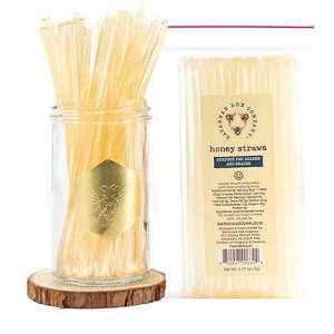 Savannah Bee Company Honey Straws - Pack of 50 - Pure and All Natural Honey Sticks Made in the USA