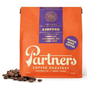 Partners Coffee Roasters�A�x�b�h�t�H�[�h�u�����h�A�S���R�[�q�[ - 12�I���X - �~�f�B�A���_�[�N���[�X�g PARTNERS COFFEE ROASTERS - Whole Bean Coffee (Bedford - Espresso, Medium Roast) 12oz - Fruity, Complex, Bright Espresso -