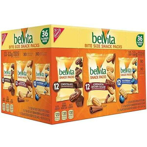 Belvita ���H�r�X�P�b�g����T�C�Y�X�i�b�N�o���G�e�B�p�b�N�A1�I���X�A36�p�b�N���� Belvita Breakfast Biscuits Bite-Size Snack Variety Packs, 1 Oz, Pack Of 36 Packs