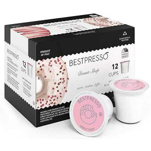 Bestpresso �R�[�q�[�A�h�[�i�c�V���b�v �~�f�B�A�� ���[�X�g �V���O���T�[�u K �J�b�v �|�b�h�A96 �J�E���g (2.0 �L���[���O �u�����[�ƌ݊�������) 12 �J�b�v�� 8 �p�b�N Bestpresso Coffee, Donut Shop Med