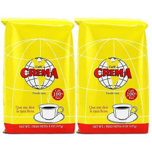 Cafe Crema Ground Coffee from Puerto Rico, 8 ounce bag (Pack of 2)