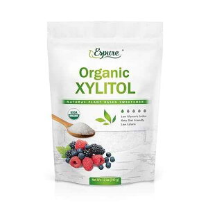 Espure Organic Xylitol - Derived from USDA Certified Organic Birch, Low Calorie, Keto, Sugar Substitute; 12 Oz