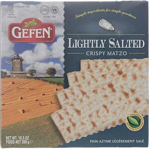 Gefen�A�y�������̃}�b�c�H�A10.5�I���X�i3�p�b�N�j�`���I�ȃX�^�C���̃}�b�c�H Gefen Lightly Salted Matzo, 11oz (3 Pack) Traditional Style Matzo | NOT FOR PASSOVER | Thin Crisp & Delicious