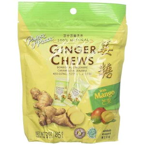 �v�����X �I�u �s�[�X �W���W���[�`���[�}���S�[ (12 �p�b�N) Prince of Peace Ginger Chews Mango (12 Pack)