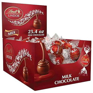�����c �����h�[�� �g�����t �~���N�`���R���[�g�A60�A2���b�g Lindt LINDOR Milk Chocolate Candy Truffles Bulk Box, Smooth Center, 25.4 oz, 60 Count, Chocolate Candy Bulk