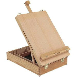 Creative Mark Soho Urban Artist Sketch Box and Table Easel - Portable, Multi Media, Adjustable Angle with Storage Compartments - Oiled Beech Wood