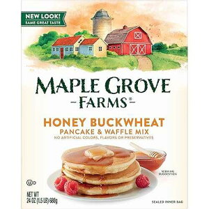 Maple Grove Farms �p���P�[�L & ���b�t�� �~�b�N�X�A�n�j�[�\�o�A24 �I���X Maple Grove Farms Pancake & Waffle Mix, Honey Buckwheat, 24 Ounce